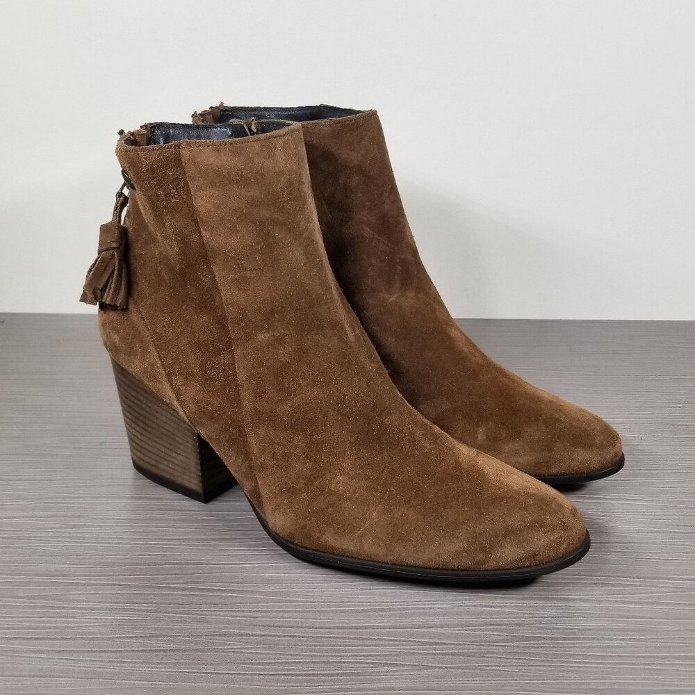 Paul Green Jada Water Resistant Bootie, Brown Suede, Womens Size 7.5 M